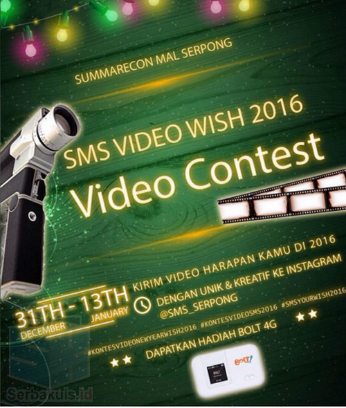 Kontes SMS Video Wish 2016 Berhadiah Modem BOLT 4G