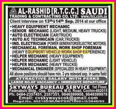 Al rashed construction company saudi arabia jobs