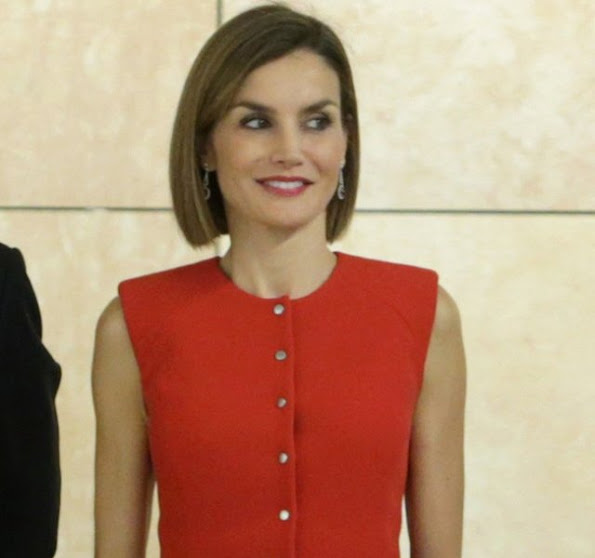 Queen Letizia of Spain who is Honorary President of the Spanish Association Against Cancer (AECC)