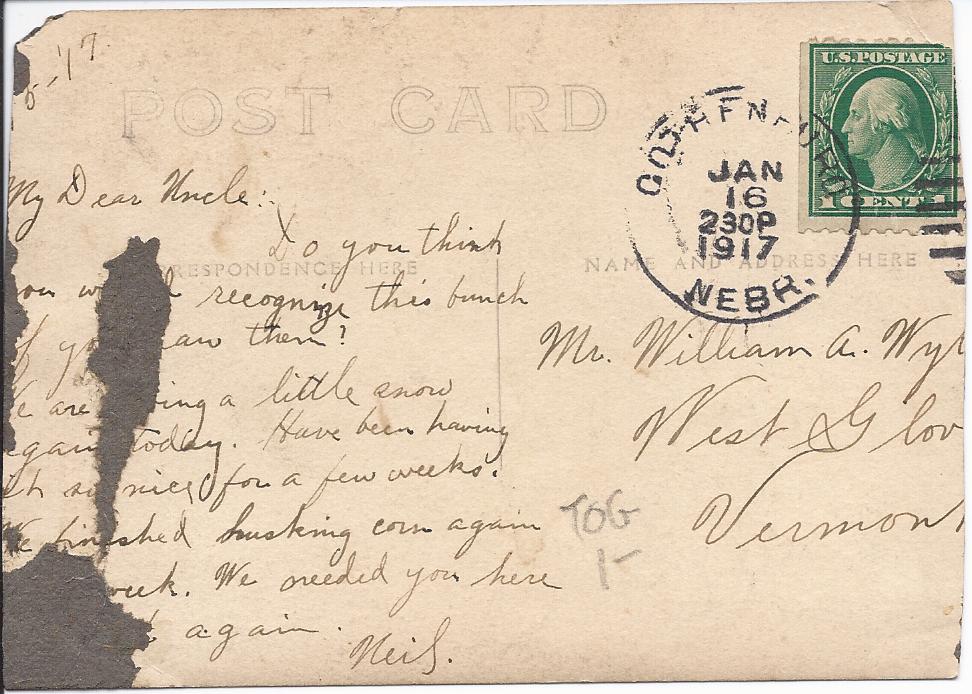 Heirlooms Reunited 1917 Rppc Mailed From Gothenburg Nebraska To