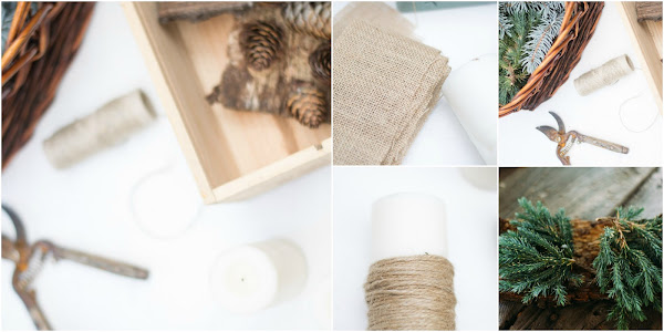 Centro de mesa rústico