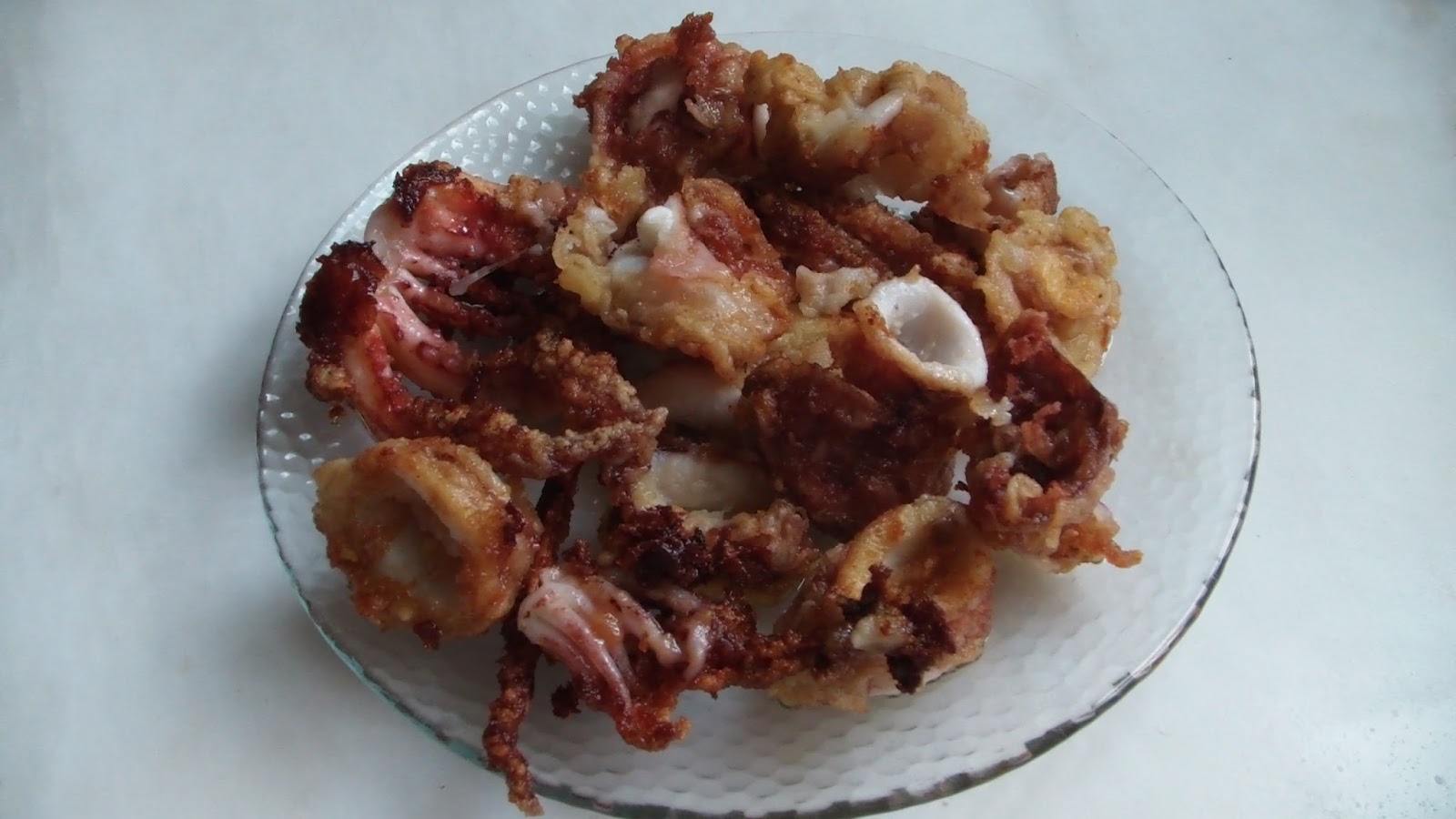 cretan recipes: Fried squid in olive oil