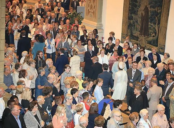 Grand Duke Henri and Grand Duchess Maria Teresa, Prince Guillaume and Princess Stéphanie, Prince Félix and Princess Claire at Pontifical Mass