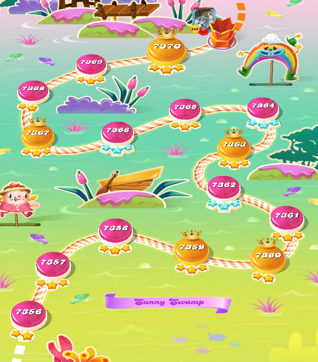 Candy Crush Saga level 7356-7370