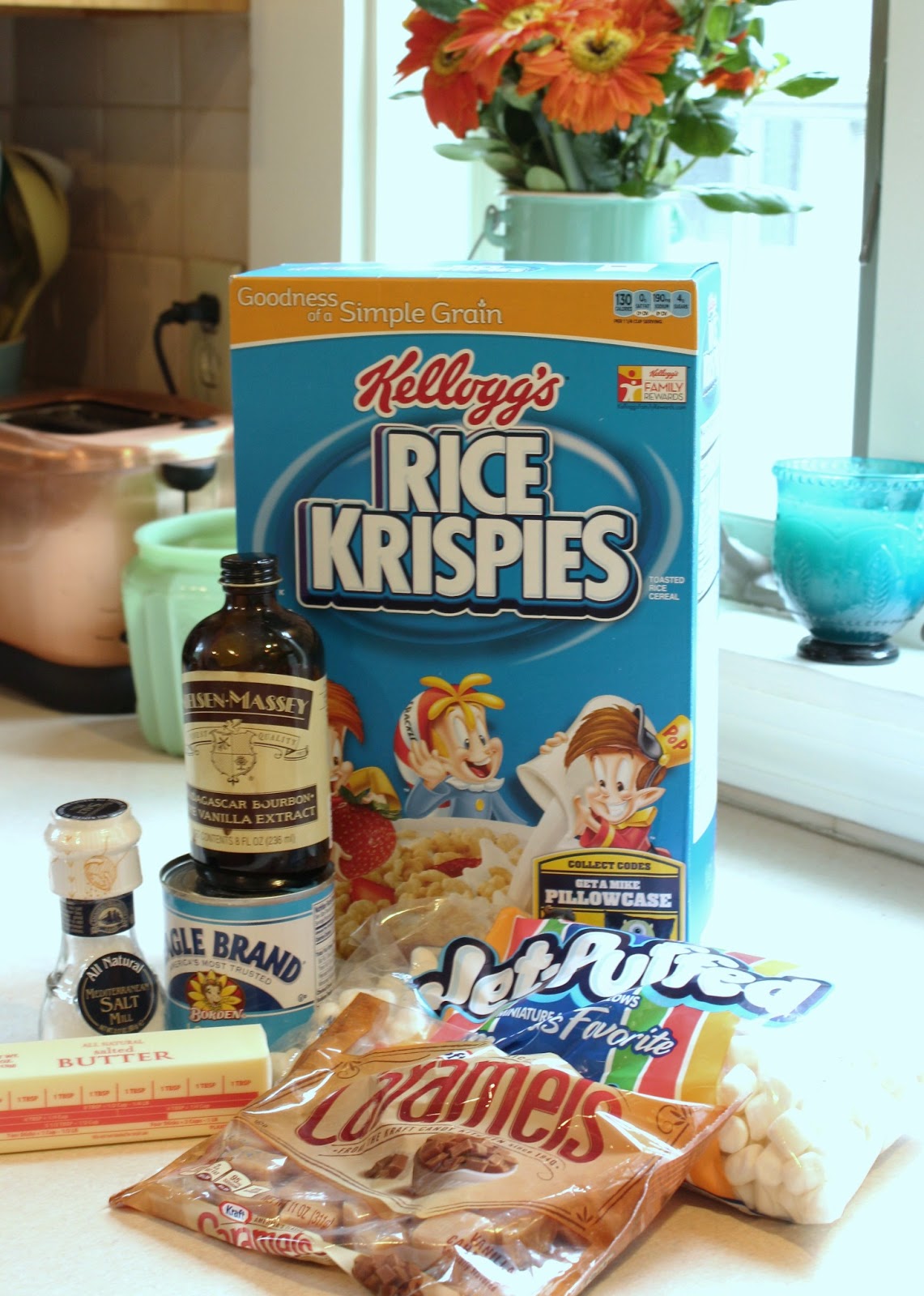 Hey, Mom! What's For Dinner?: Sea Salt Caramel Rice Krispy Treats