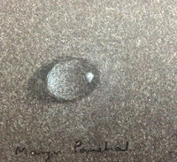 pencil drawing of a drop of water by Manju Panchal