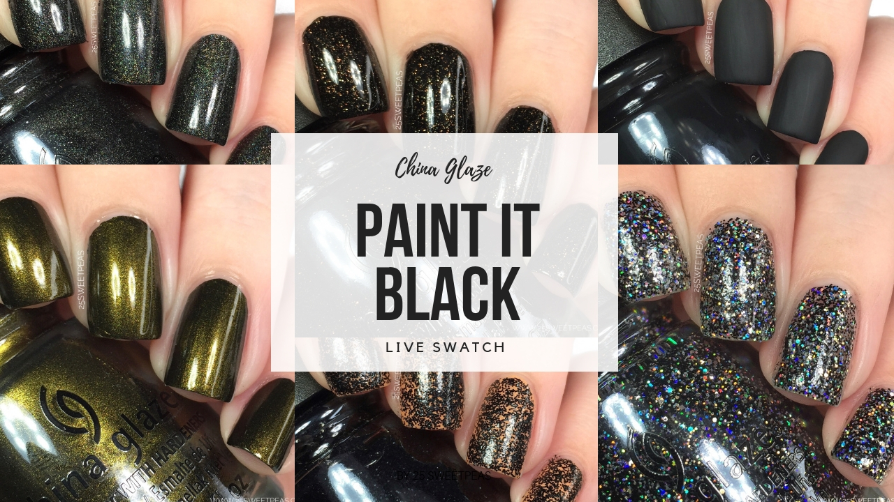 China Glaze Paint It Black Collection — 25 Sweetpeas