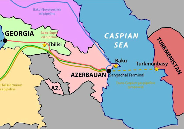 Mapa do Azerbaijão