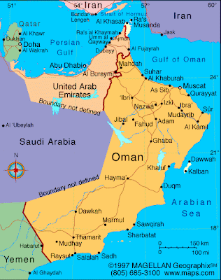 Oman Map Political Regional