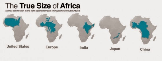 Size Of Africa Vs North America The True Size Of... - blog histoire geographie lycée eaubonne