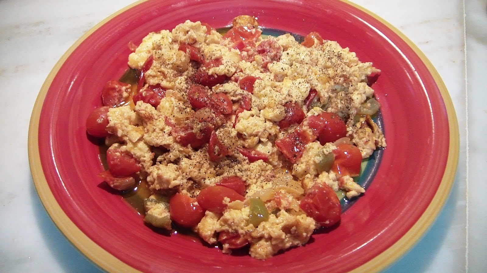 cretan recipes Omelette with olive oil and tomatoes