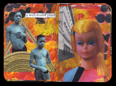 Book with collages about Barbie