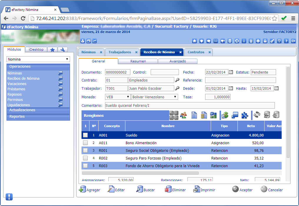 Pantalla principal de eFactory Nómina Web - eFactory Nómina Web Software de Nomina, software de nomina nube, software nomina nube, Software para Nomina, software nomina cloud, software de nomina saas, odoo,odoo nomina, software de Nomina en venezuela, software de Nomina en panama, software de Nomina en dominicana, software de Nomina en guatemala, software de Nomina en peru, software de Nomina en colombia, software de Nomina en chile, software de Nomina en ecuador, software de Nomina en mexico, software de nomina en españa, Sistema de Nomina en venezuela, Sistema de Nomina en panama, Sistema de Nomina en dominicana, Sistema de Nomina en guatemala, Sistema de Nomina en peru, Sistema de Nomina en colombia, Sistema de Nomina en chile, Sistema de Nomina en ecuador, Sistema de Nomina en mexico, sistema de nomina en españa, Sistema de Nomina, sistema de nomina en nube, sistema de nomina cloud, sistema de nomina saas, Sistema para Nomina, Nomina saas, Profit Plus Nomina, Nomina Profit Plus, Pagonom, Infocent, SAP Nomina, Nomina en la nube, nomina en nube, nomina web, nomina online, nomina cloud, nomina web