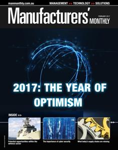 Manufacturers' Monthly - February 2017 | ISSN 0025-2530 | CBR 96 dpi | Mensile | Professionisti | Tecnologia | Meccanica
Recognised for its highly credible editorial content and acclaimed analysis of issues affecting the industry, Manufacturers' Monthly has informed Australia’s manufacturing industries since 1961. With a circulation of over 15,000, Manufacturers' Monthly content critical information that senior & operational management need, covering industry news, management, IT, technology, and the lastest products and solutions.