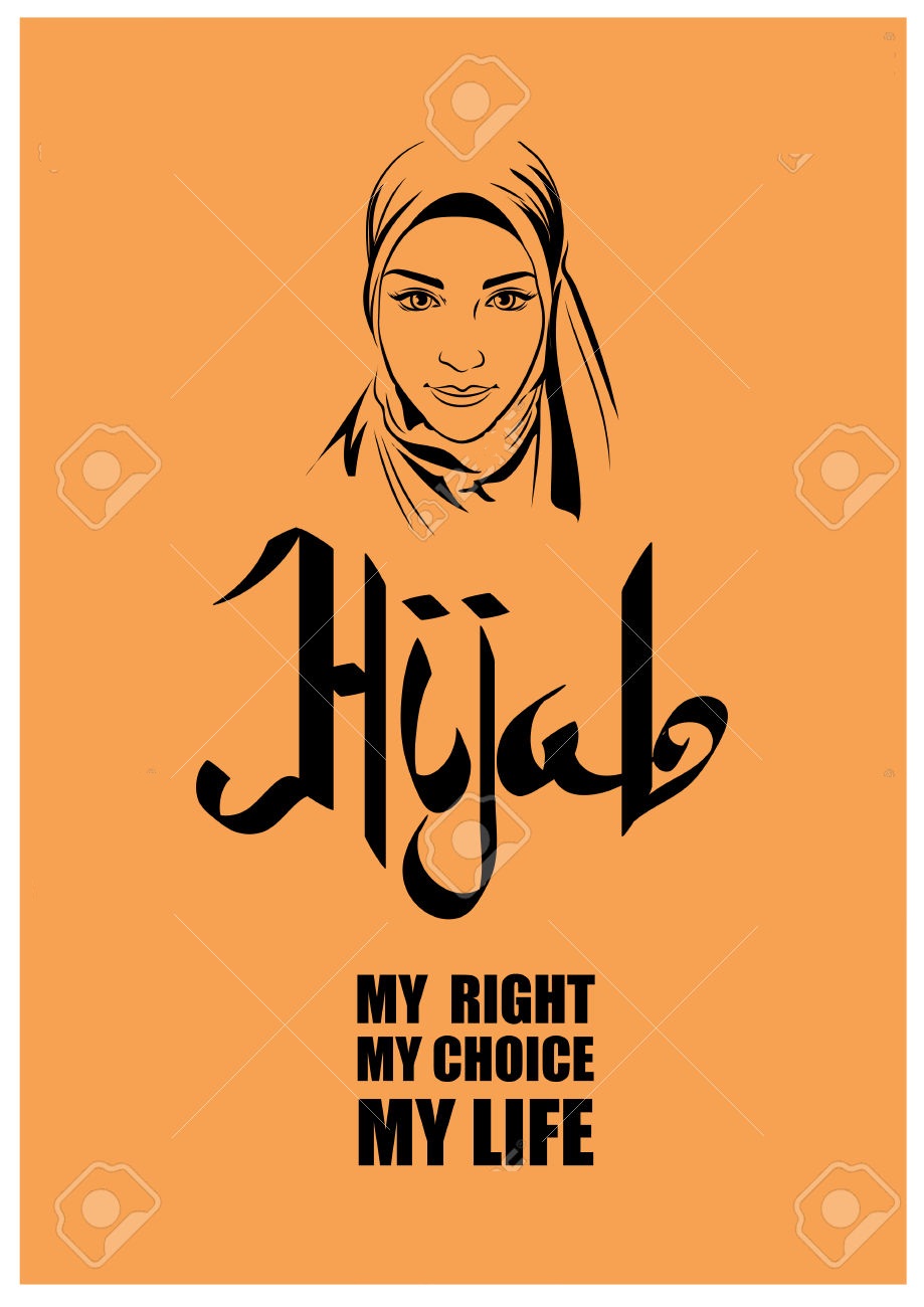 Arabic calligraphy Hijab