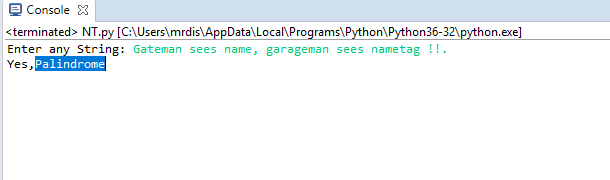 Palindrome Testing Recursively Python - PROGRAMMING