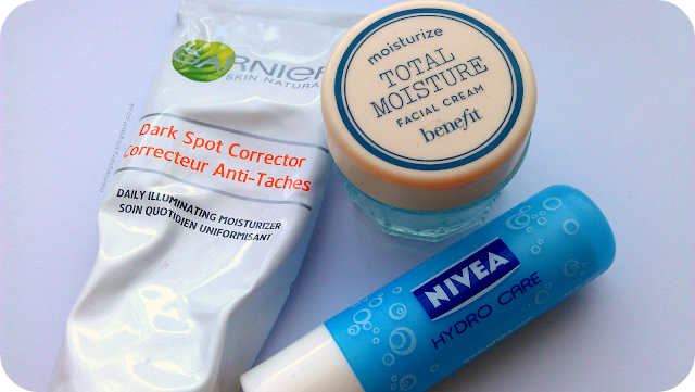 Benefit Skincare, Garnier dark spot corrector, nivea lip balm