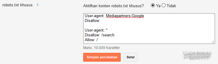 Robots.txt Blogger