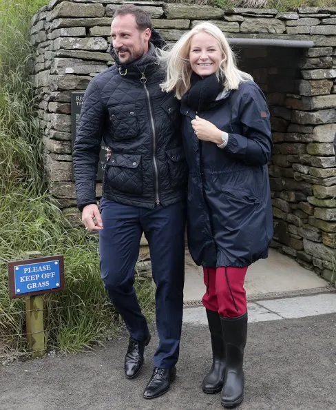 Crown Princess Mette-Marit and Crown Prince Haakon visit Skara Brae, on the occasion of the official visit in connection with the St. Magnus festival.