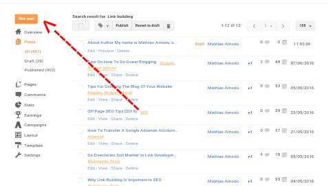 How to Create Post, Draft Post And Publish Post on Blogger Blog