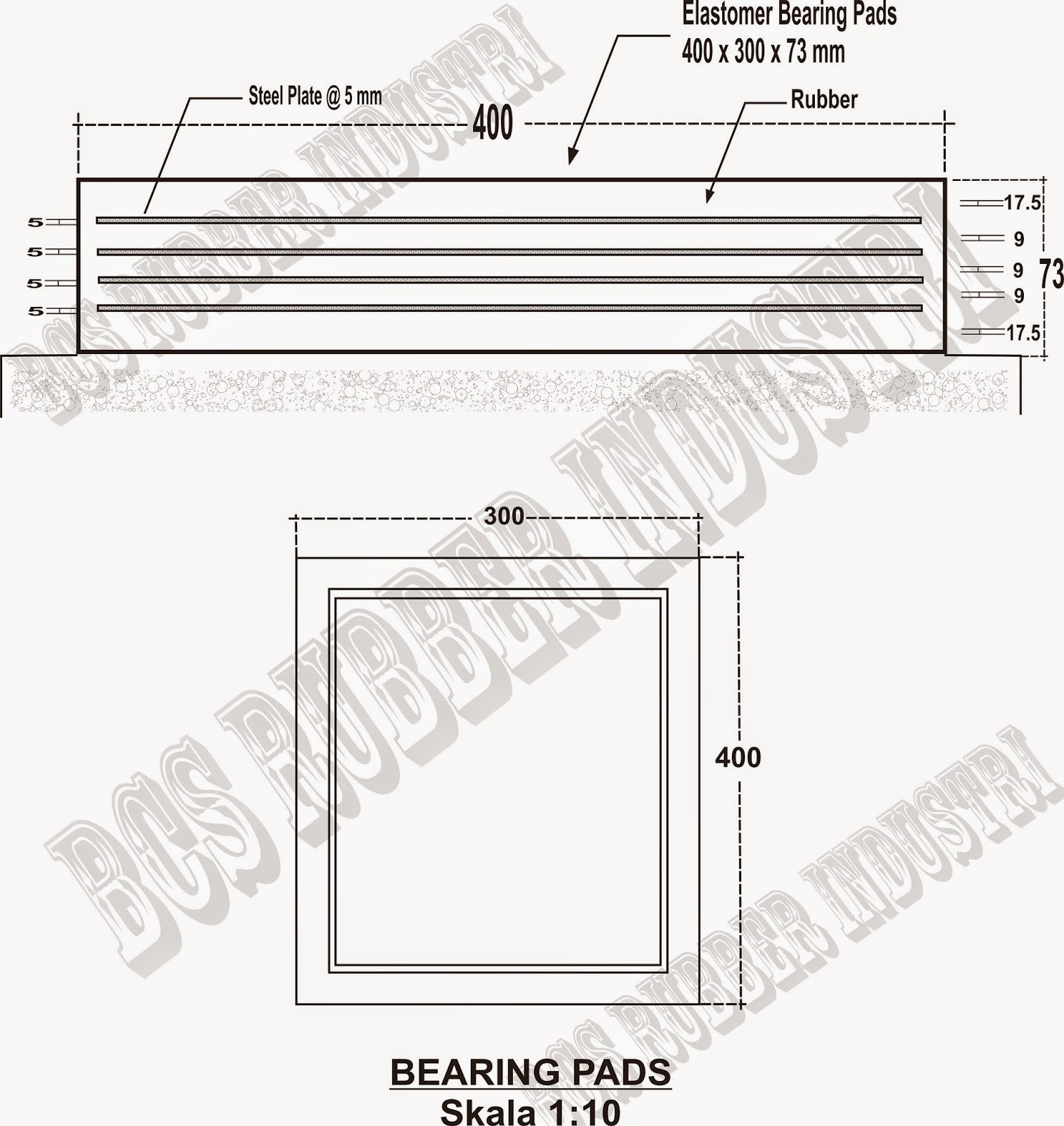  Elastomer Bearing Pads - BCS Rubber Industry,Elastomeric Bearing Pads,Bantalan Jembatan,Karet Bantalan Jembatan,