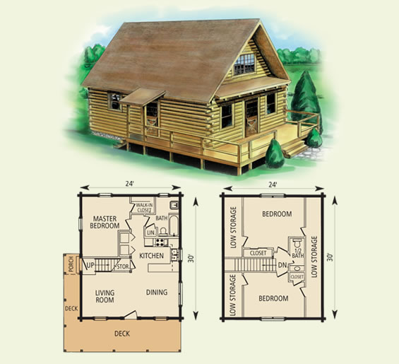 24 Ft X 30 Ft Log Cabin Floor Plan Log Home Kits Log Home Plans Buy