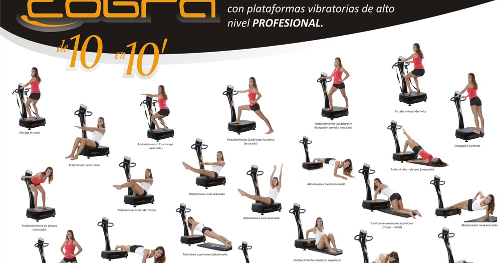 Tabla de ejercicios para adelgazar plataforma vibratoria