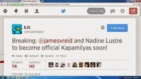 James Reid and Nadine Lustre (Jadine) now Kapamilyas!