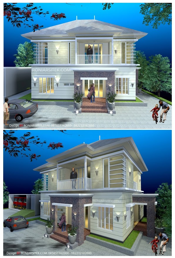 desain Rumah tropis modern di madura milik pak yakin