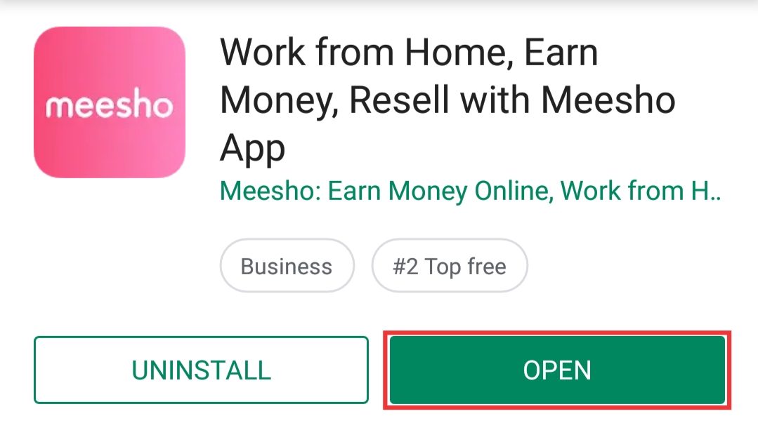 Open meesho Open meesho