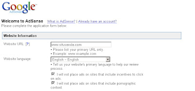 Cara Mendaftarkan Blog Ke Google Adsense