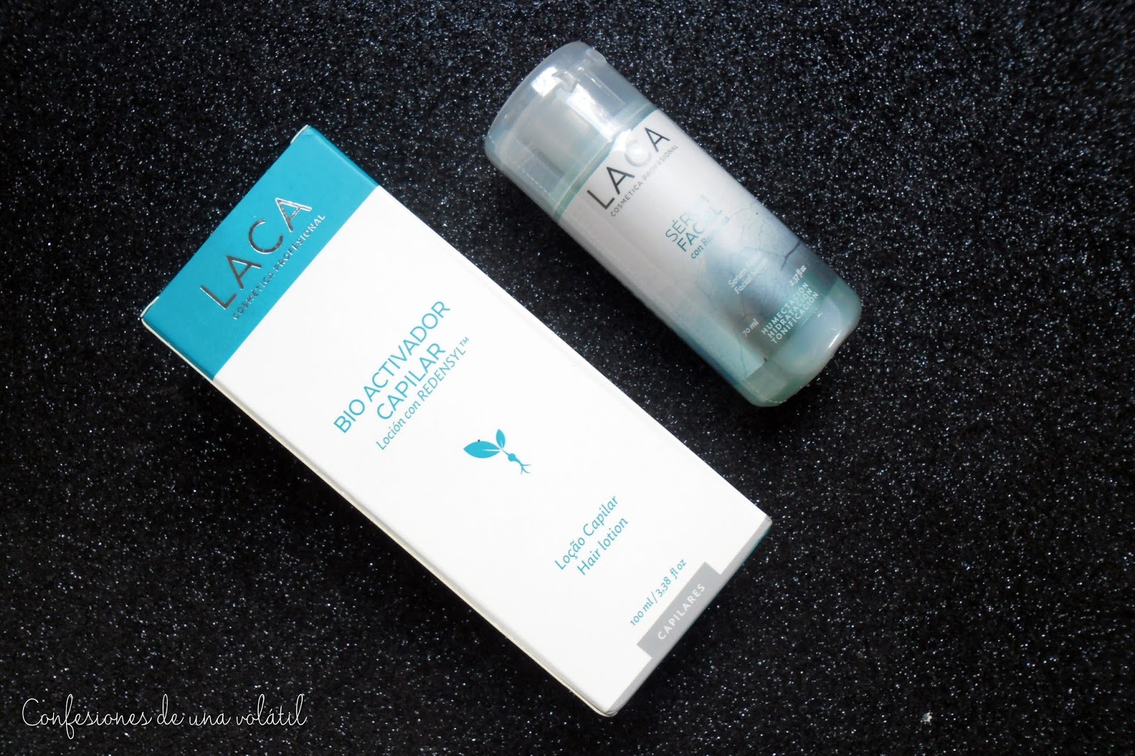 Sérum facial con Ramnosa y Bioactivador capilar con Redensyl de LACA