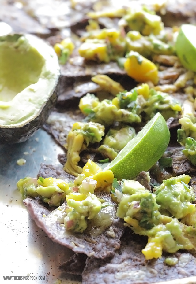 Chicken Nachos with Mango Avocado Salsa The Rising Spoon