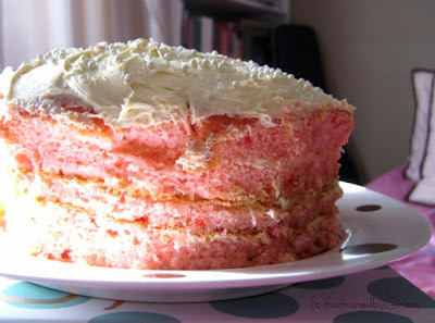 Strawberry Naked Cake with ButterCream Frosting