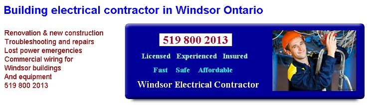 Windsor Ontario electrical contractor 519 800 2013
