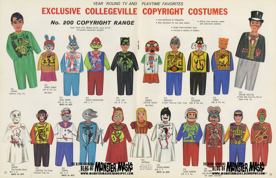 1967 Collegeville Costumes Catalog Blood Curdling Blog of Monster Masks