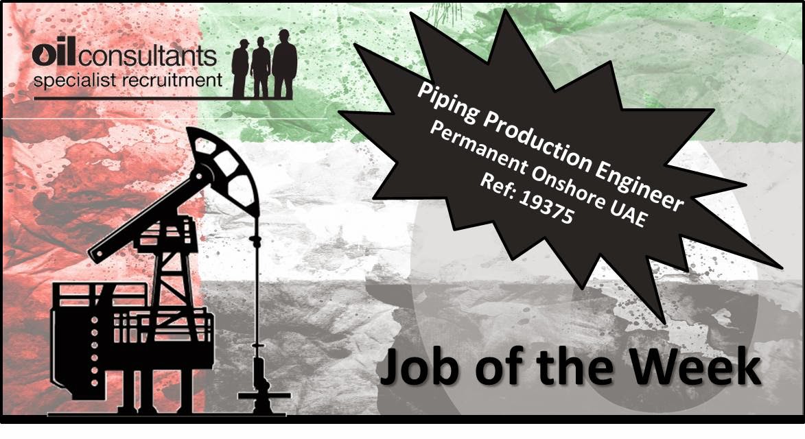 The Oc99 Blog Job Of The Week Piping Production Engineer Onshore