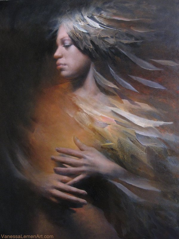 Vanessa Lemen pinturas tradicionais mulheres surreais impressionista