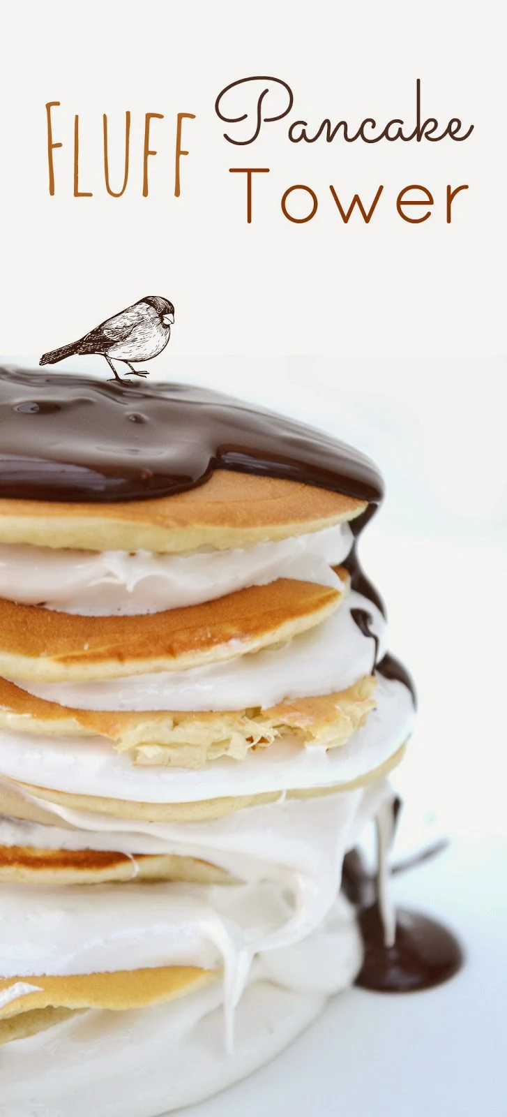 Homemade Fluff & Chocolate Pancake Tower