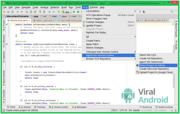 How to Share Android Studio Project on GitHub | Viral Android