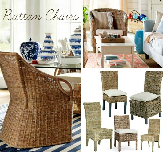 Rattan Chairs For Coastal Beach Style, Wicker Chairs Indoor Dining