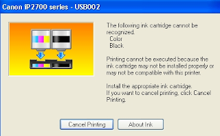 Cara Memperbaiki Cartridge Printer Canon IP2770 Tidak Terdeteksi