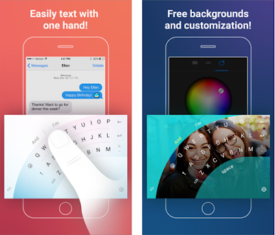 Word Flow for iPhone, a Microsoft Garage Project is a blazing fast keyboard that comes with free customization options and includes Arc Mode for one handed typing