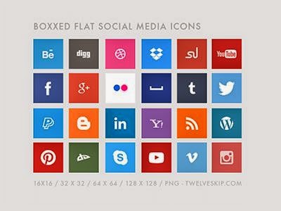 Free Flat Social Media Icons