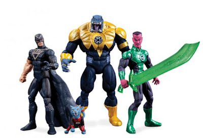 San Diego Comic-Con 2013 Exclusive Superheroes of Green Lantern Action Figure 4 Pack by DC Collectibles - Black Hand, Red Lantern Dex-Starr, Sinestro Corps Member Arkillo & Green Lantern Sinestro