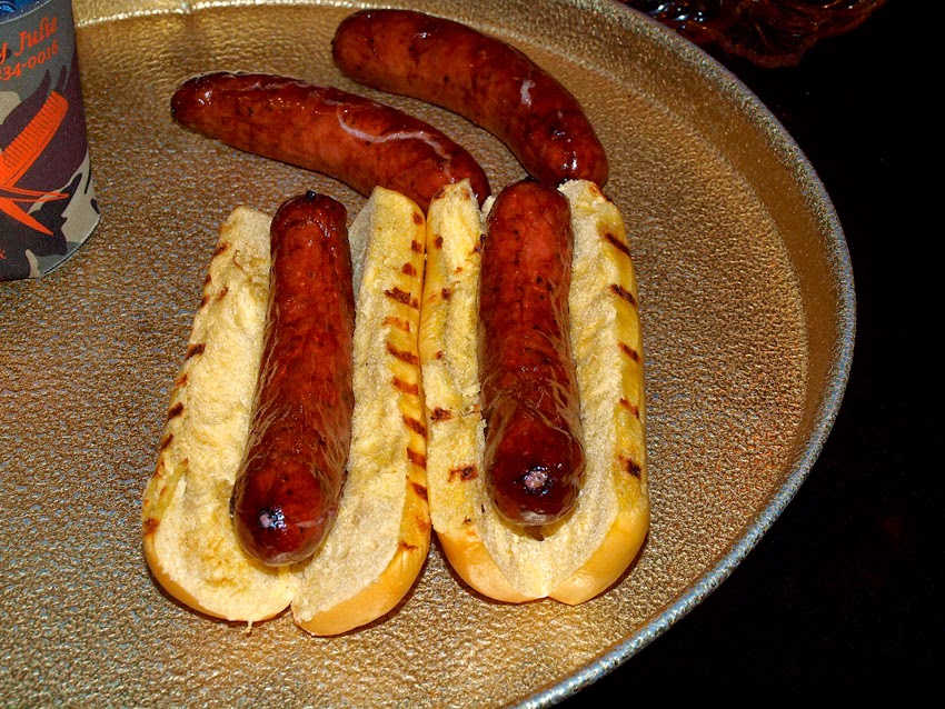 Pellet Smoker Cooking Sausage n Kraut n Corn on the Cob