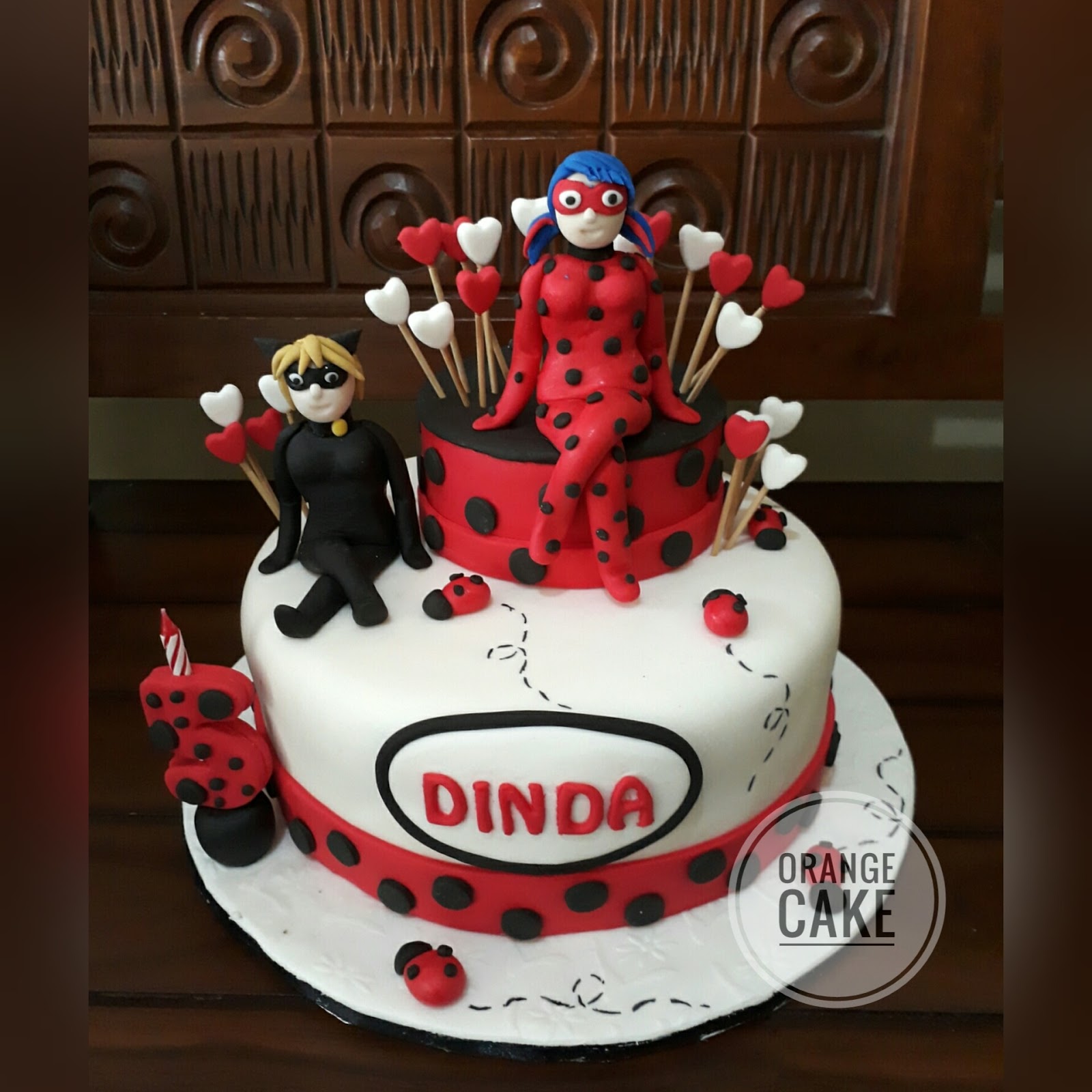 orange cake miraculous ladybug birthday cake for dinda