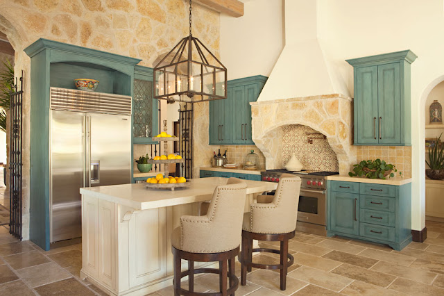 image result for kitchen design rustic turquoise travertine Bonesteel Trout Hall