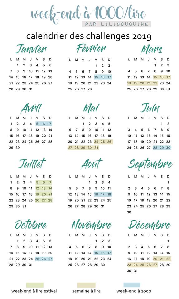 Challenge WEEK-ENDS À LIRE EN CASCADE #1 | Les lectures ...