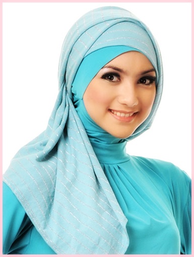Contoh kreasi model jilbab cantik